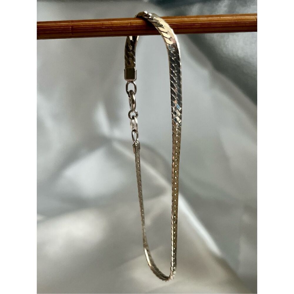 ABV# Sterling 925 Silver 7” Clasp Bracelet